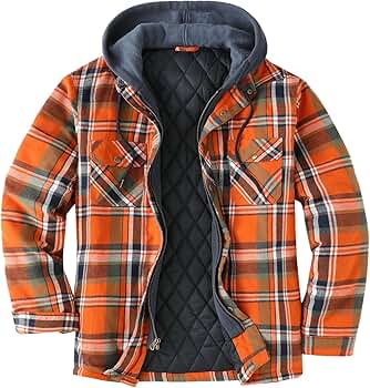 ジャケット・アウター tenderloin flannel check coat Men's Insulated Flannel Jacket with Hood Thicken Lined Quilted